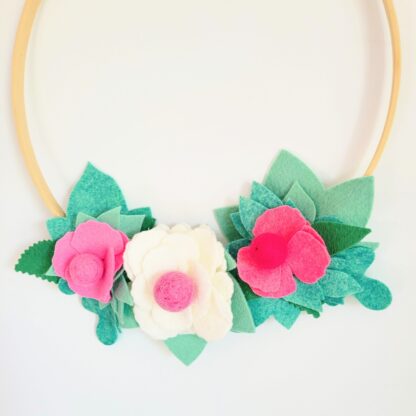 Couronne de fleurs roses – Image 4