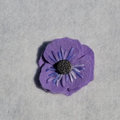 broche fleur mauve atelier jocha