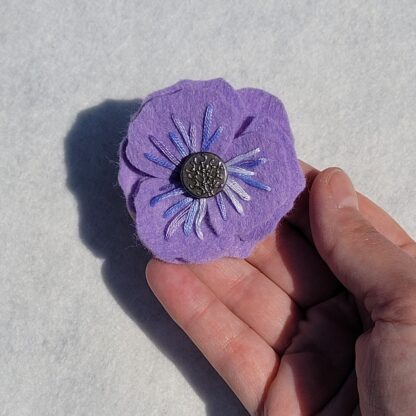 broche fleur mauve atelier jocha