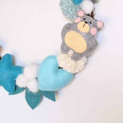 Couronne de Noël bleu gris – Image 3