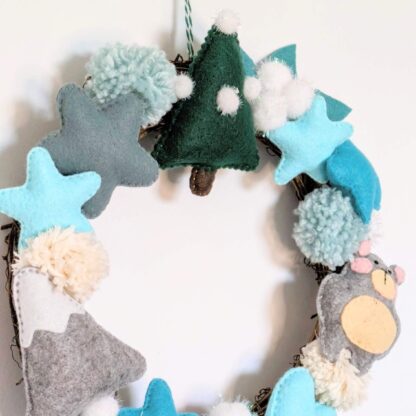 Couronne de Noël bleu gris – Image 4