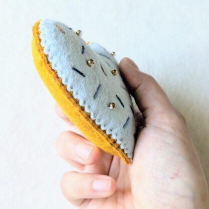 Cœur bleu perlé – Image 5