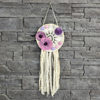 Attrape-reves Atelier Jocha fleurs violettes