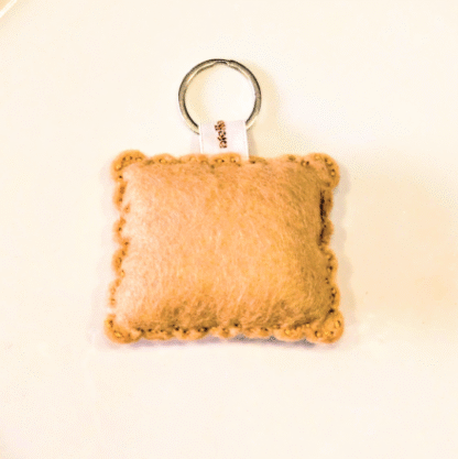 Porte-clés petit biscuit en feutrine de laine par l'Atelier Jocha
