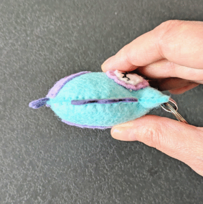 Chouette hibou turquoise mauve – Image 4