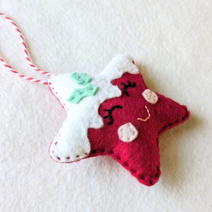 Étoile de Noël rouge houx – Image 4